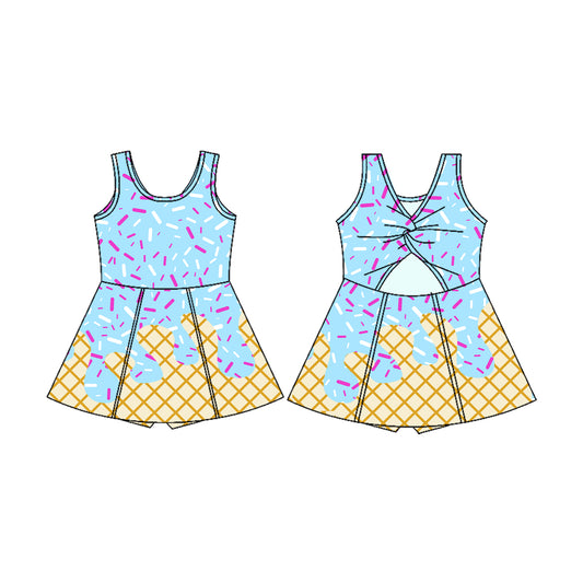 Baby Girls Dress Sleeveless Team Yoga Skort Knee Length Dresses Preorder GSD2380 3.24