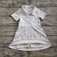 Baby Girls Clothes Short Sleeves Pink Flowers Golf Zipper Knee Length Dresses Preorder GSD2410 4.12