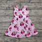 Baby Girls Dress Pink Plaid Sleeveless Cartoon Mouse Yoga Skort Knee Length Dresses Preorder GSD2461 4.12