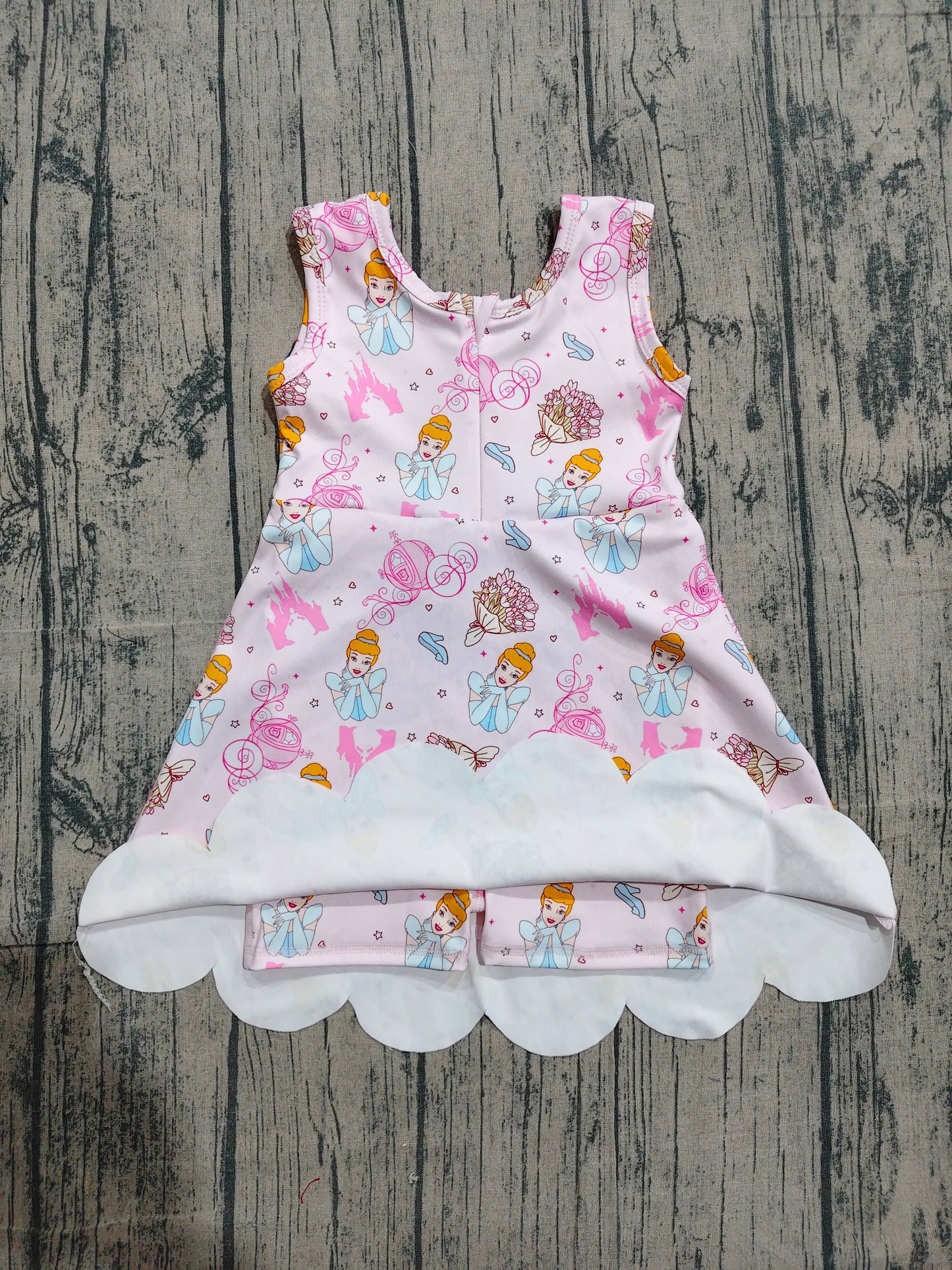 Preorder Baby Girls Dress Pink Sleeveless Princess Yoga Knee Length Dresses GSD2489