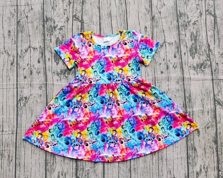 Baby Girls Dress Short Sleeve Cartoon Girls Knee Length Dresses Preorder GSD2920 10.25