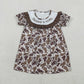 Kids Sibling Clothing Embroidery Mama's Boy Girl Brown Camo Shorts Clothes Set Dress Rompers