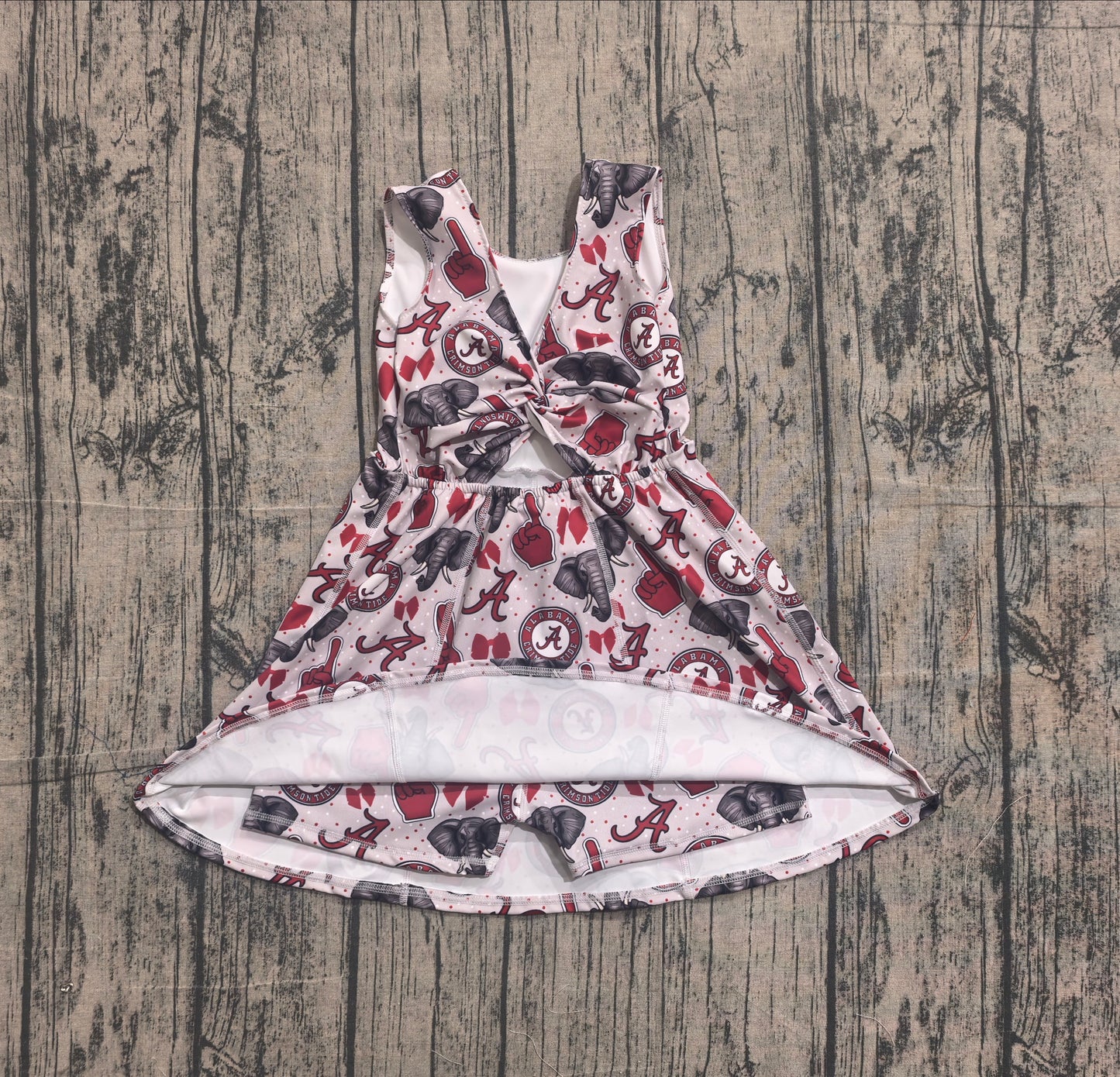 Baby Girls Dress Elephants A Team Yoga Active Shorts Knee Length Dresses Preorder GSD3582