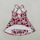 Sibling Baby Girls Strap Leopard Team Yoga Active Short Team Knee Length Dresses