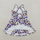 Sibling Baby Girls Strap Leopard Team Yoga Active Short Team Knee Length Dresses