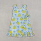 Sibling Baby Girls Pink Blue Checked Bows Lemons Yoga Active Shorts Knee Length Dress