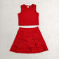 Sibling Baby Girls Sleeveless Vest Top Skirt Short Yoga Active Clothes Sets