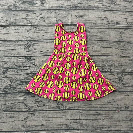 Baby Girls Sleeveless Softballs Team Yoga Active Shorts Knee Length Dress Preorder GSD3800