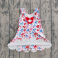 Baby Girls 4th of July Bows Top Yoga Active Scallop Short Knee Length Dress Preorder GSD3809