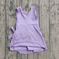 Baby Girls Lavender Sleeveless Bows Yoga Active Short Knee Length Dress Preorder GSD3881