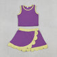 Sibling Baby Girls Sleeveless Vests Top Scallop Skirt Short Yoga Active Clothes Sets