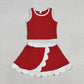 Sibling Baby Girls Sleeveless Vests Top Scallop Skirt Short Yoga Active Clothes Sets