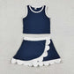 Sibling Baby Girls Sleeveless Vests Top Scallop Skirt Short Yoga Active Clothes Sets