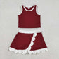 Sibling Baby Girls Sleeveless Vests Top Scallop Skirt Short Yoga Active Clothes Sets