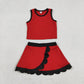 Sibling Baby Girls Sleeveless Vests Top Scallop Skirt Short Yoga Active Clothes Sets