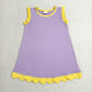 Sibling Baby Girls Sleeveless Scallop Knee Length Dresses