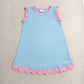 Sibling Baby Girls Sleeveless Scallop Knee Length Dresses