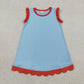Sibling Baby Girls Sleeveless Scallop Knee Length Dresses