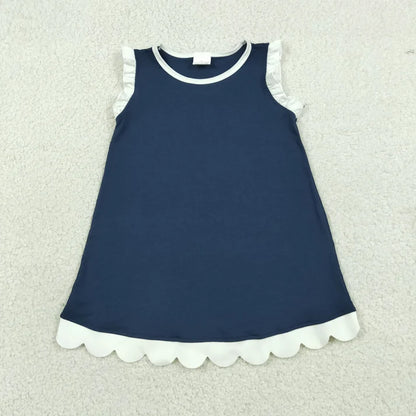 Sibling Baby Girls Colorful Vests Top Scallop Skirt Short Yoga Active Set Knee Length Dresess