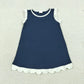 Sibling Baby Girls Sleeveless Scallop Knee Length Dresses