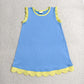 Sibling Baby Girls Sleeveless Scallop Knee Length Dresses