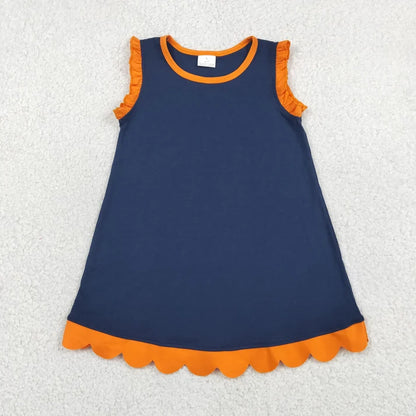 Sibling Baby Girls Colorful Vests Top Scallop Skirt Short Yoga Active Set Knee Length Dresess