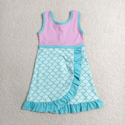 Sibling Baby Girls Sleeveless Yoga Active Short Knee Length Dresses