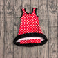 Baby Girls Dress Sleeveless Red Polka Dots Yoga Active Short Knee Length Dress Preorder GSD4128