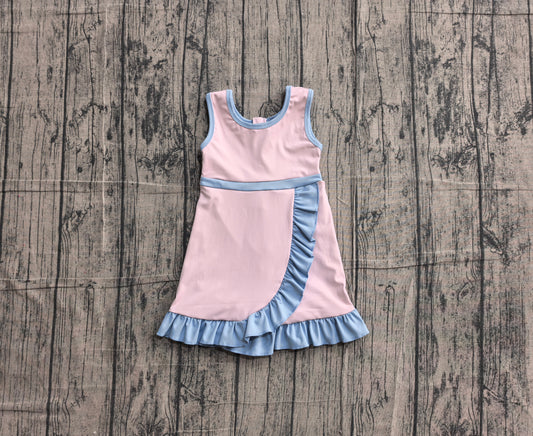 Baby Girls Sleeveless Light Pink Yoga Active Short Knee Length Dress Preorder GSD4129