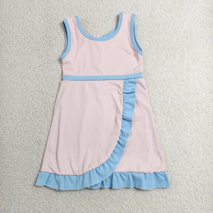 Sibling Baby Girls Sleeveless Yoga Active Short Knee Length Dresses