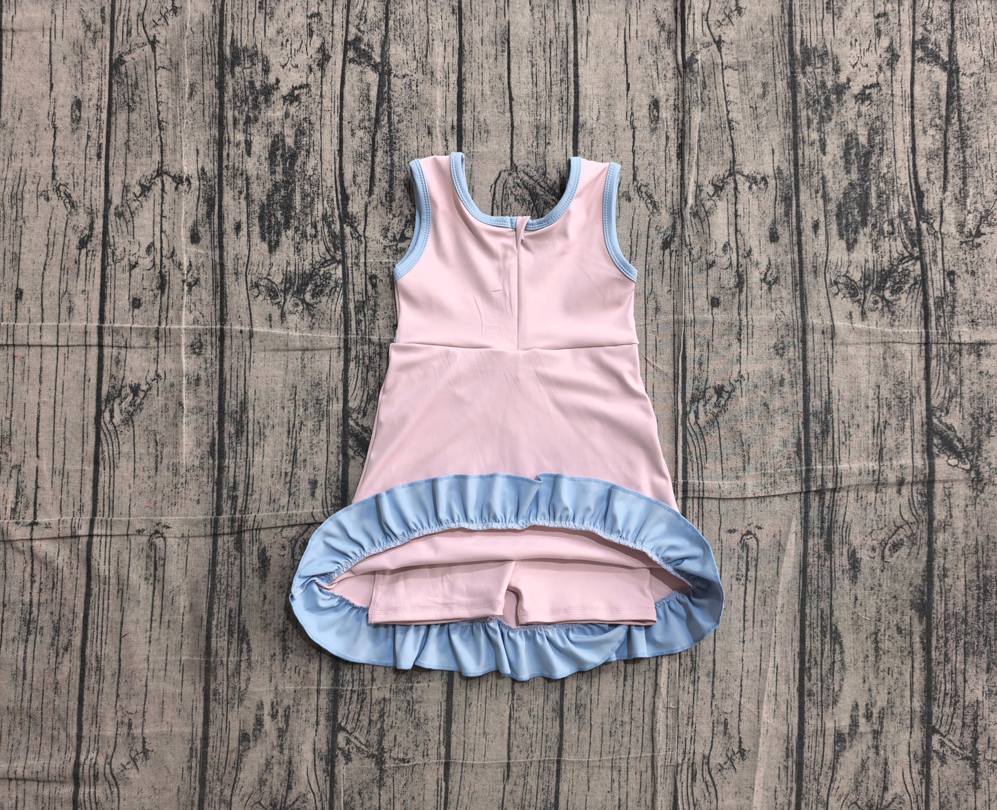 Baby Girls Sleeveless Light Pink Yoga Active Short Knee Length Dress Preorder GSD4129