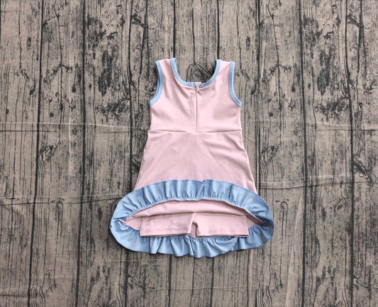 Baby Girls Sleeveless Light Pink Yoga Active Short Knee Length Dress Preorder GSD4129