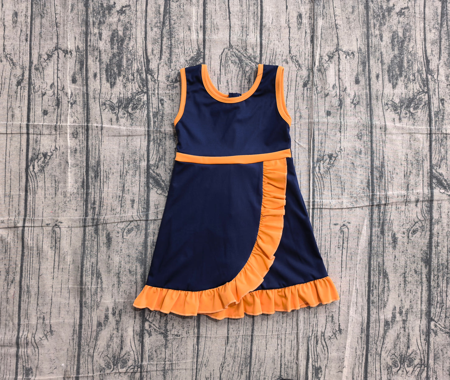 Baby Girls Dress Sleeveless Purple Orange Yoga Active Short Knee Length Dress Preorder GSD4131