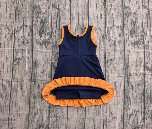 Baby Girls Dress Sleeveless Purple Orange Yoga Active Short Knee Length Dress Preorder GSD4131