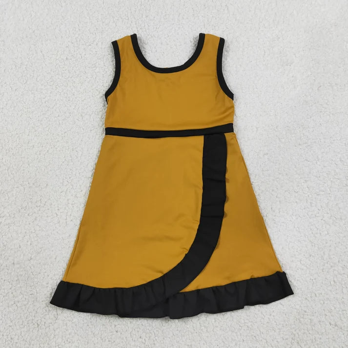 Sibling Baby Girls Sleeveless Yoga Active Ruffle Knee Length Dresses