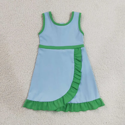 Sibling Baby Girls Sleeveless Yoga Active Ruffle Knee Length Dresses