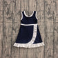 Baby Girls Sleeveless Purple Yoga Active Short Scallop Knee Length Dress Preorder GSD4145