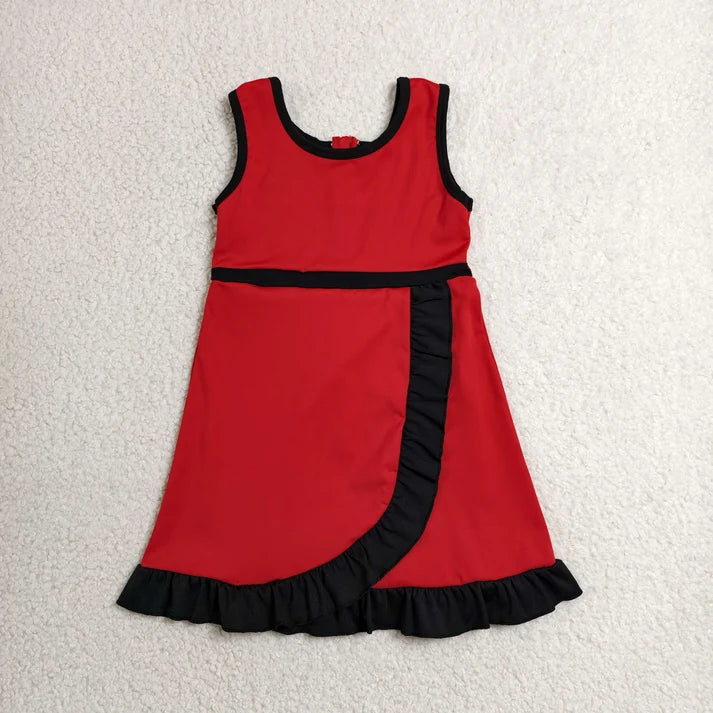 Sibling Baby Girls Sleeveless Yoga Active Ruffle Knee Length Dresses