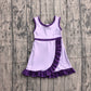 Baby Girls Sleeveless Pink Purple Yoga Active Short Scallop Knee Length Dress Preorder GSD4151