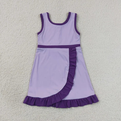 Sibling Baby Girls Sleeveless Yoga Active Ruffle Knee Length Dresses