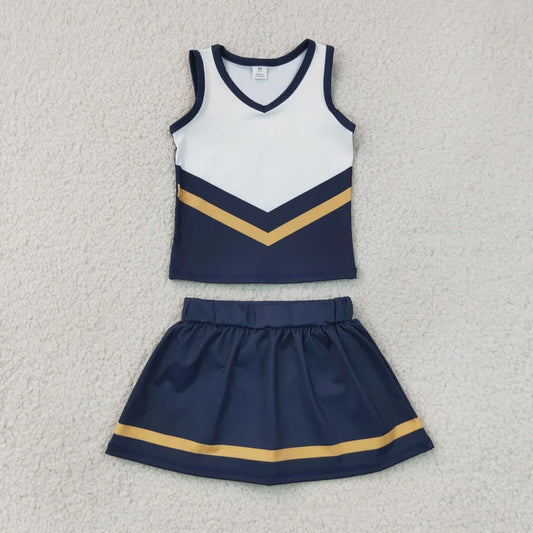 Sibling Baby Girls Sleeveless Stripe Vest Top Skirt Shorts Team Clothes Sets