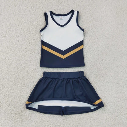 Sibling Baby Girls Sleeveless Stripe Vest Top Skirt Shorts Team Clothes Sets