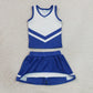 Sibling Baby Girls Sleeveless Stripe Vest Top Skirt Shorts Team Clothes Sets