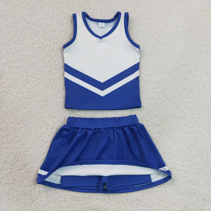 Sibling Baby Girls Sleeveless Stripe Vest Top Skirt Shorts Team Clothes Sets