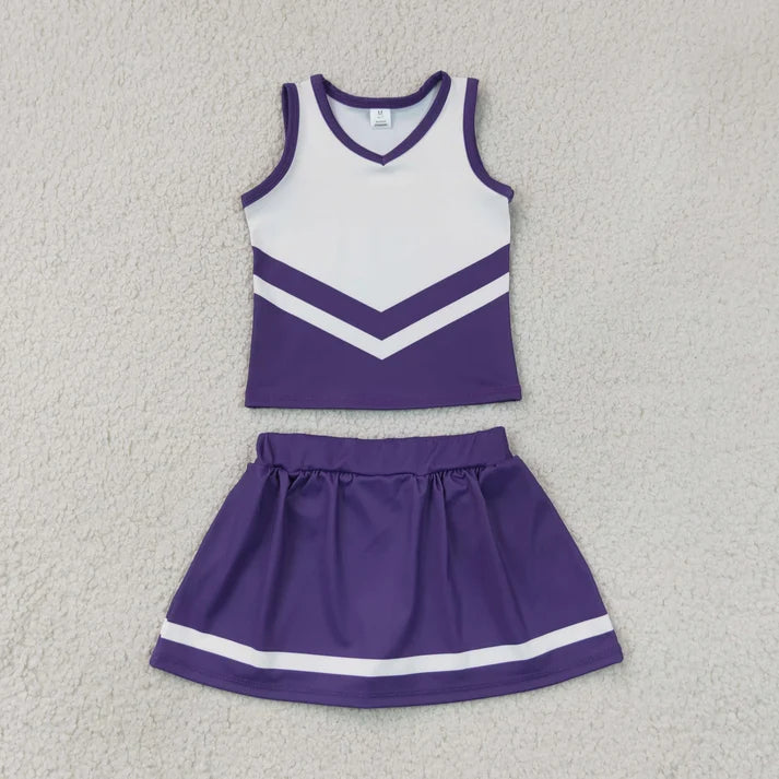 Sibling Baby Girls Sleeveless Stripe Vest Top Skirt Shorts Team Clothes Sets