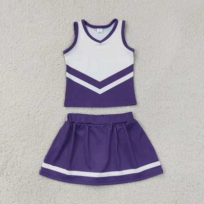 Sibling Baby Girls Sleeveless Stripe Vest Top Skirt Shorts Team Clothes Sets