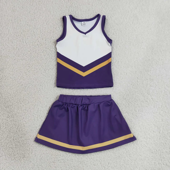 Sibling Baby Girls Sleeveless Stripe Vest Top Skirt Shorts Team Clothes Sets