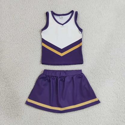 Sibling Baby Girls Sleeveless Stripe Vest Top Skirt Shorts Team Clothes Sets