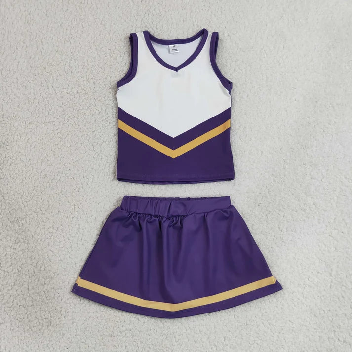 Sibling Baby Girls Sleeveless Stripe Vest Top Skirt Shorts Team Clothes Sets