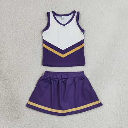 Sibling Baby Girls Sleeveless Stripe Vest Top Skirt Shorts Team Clothes Sets